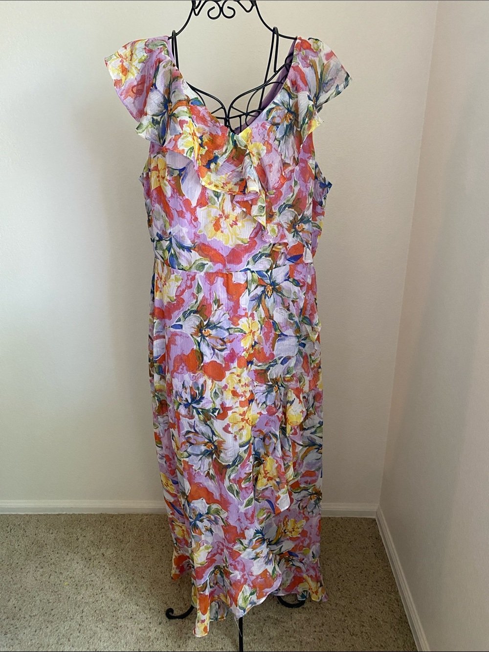 London Times Lavender Floral Dress